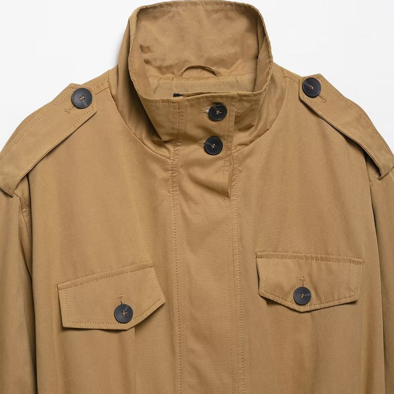 Kaslead New Women Clothes Western Style Fashion Street Short Trench Coat Outerwear 5320888 756