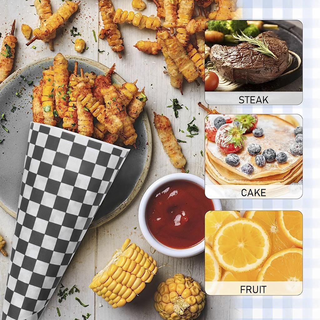 100/400Pcs Oil-Proof Wax Paper Food Wrapper Paper Bread Sandwich Burger Fries Macarons Packaging Baking Tool Multipurpose Paper