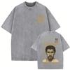 Rapper Bad Bunny Vintage Acid Washed Tshirt Debi Tirar Mas Fotos DTMF World Tour  T Shirt Men Women Fashion Hip Hop Tshirt