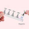 2Set Magnetic Nail Art Display Stand Set Press Nail Holder Acrylic Magnetic Tips With Double-sided Tape  For Home Nail Salon DIY