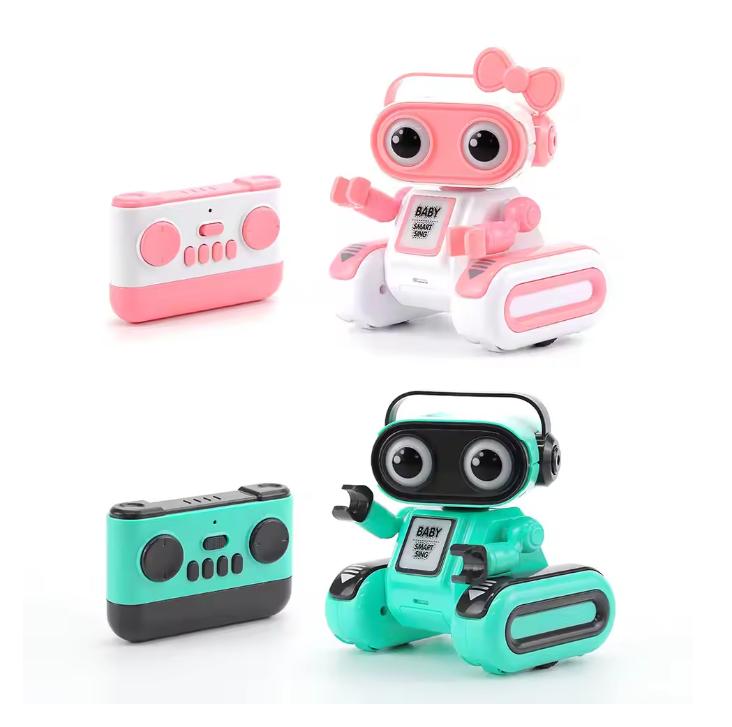 Big Head DIY Intelligent Remote Control Robot Electric Recording Light Music Children's Educational Electric Toys AC221