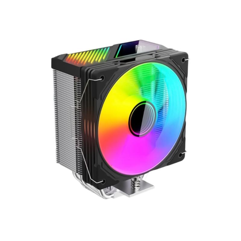 CPU Air Cooling FAN with 120mm PWM Fan ARGB Lighting and 6 Coppered and Aluminum Heat Pipes Efficient CPU Radiator
