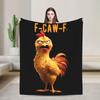 Funny F-Caw-F Chicken FCAWF Chicken Blanket Super Warm Fashion Plush Bedding Throws For Girls Boys Bedroom Bedspread Bed Cover