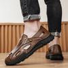 Handmade Summer Men's Sandals Leather Men's Shoes Casual Trekking Sneakers Outdoor Comfortable Breathable Travel Driving Shoes