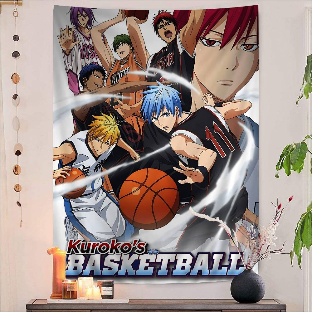 Japanese Anime Kuroko No Basket Colorful Tapestry Wall Hanging Hanging Tarot Hippie Wall Rugs Dorm Wall Art Decor