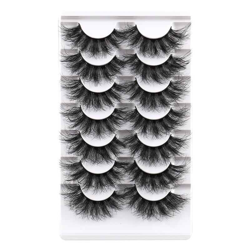 7 Pairs Of Fried Hair Imitation Mink False Eyelashes Messy Natural Thick Eyelashes