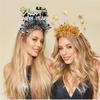 Glitter Headband 2025 Photo Props Fun Headband Party Blingbling Karaoke Party Hair Hoop Tinsel for Christmas Stage