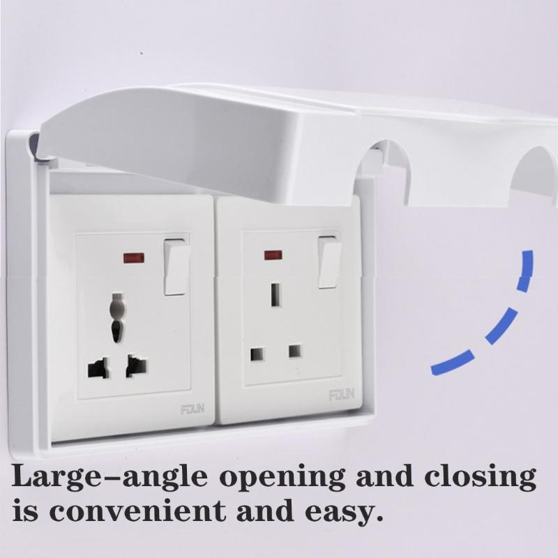 86 Type 2 Gang Outdoor Socket Waterproof Box Plastic Electrical Outlet Cover Receptacle Protectors Socket Case Box