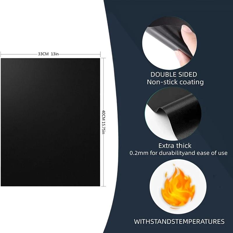 BBQ Grill Mat Reusable Heat Resistant Oven Liner Baking Mat for Home Outdoor Picnic Barbecue Grill Kitchen Accessories