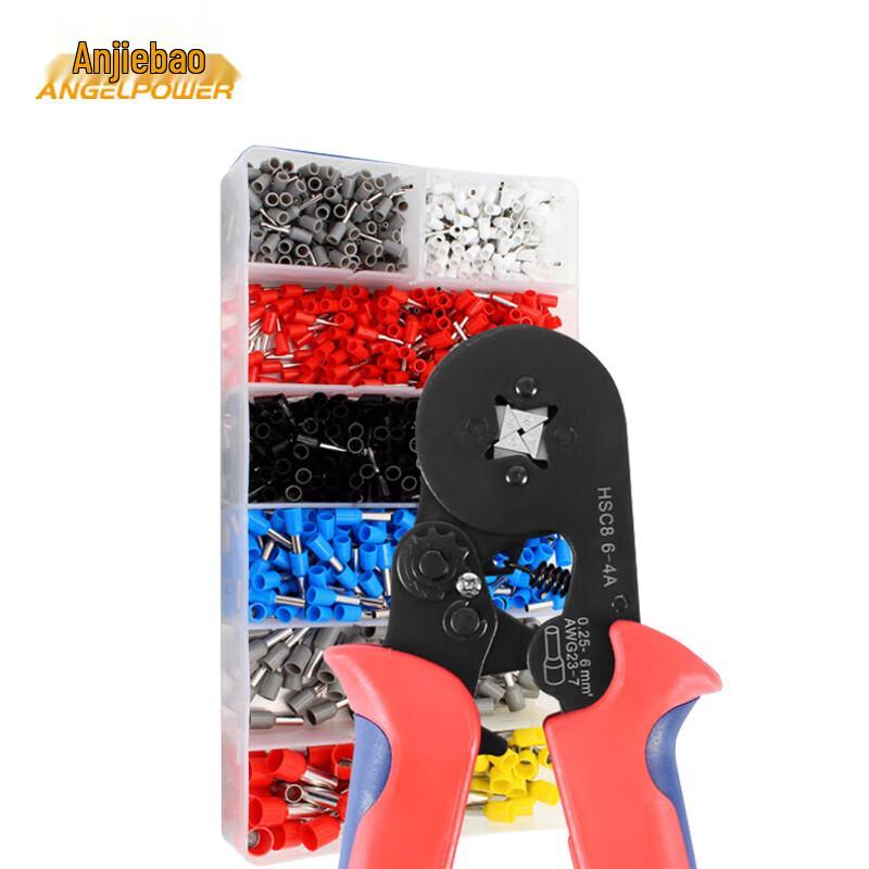 Anjiebao 800-Piece Pre-Insulated Wire Terminal & Crimper Kit