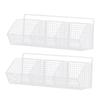 2 Pieces Hanging Wall Organizer 3 Grids Wall Mounted Shelves for Craft Room