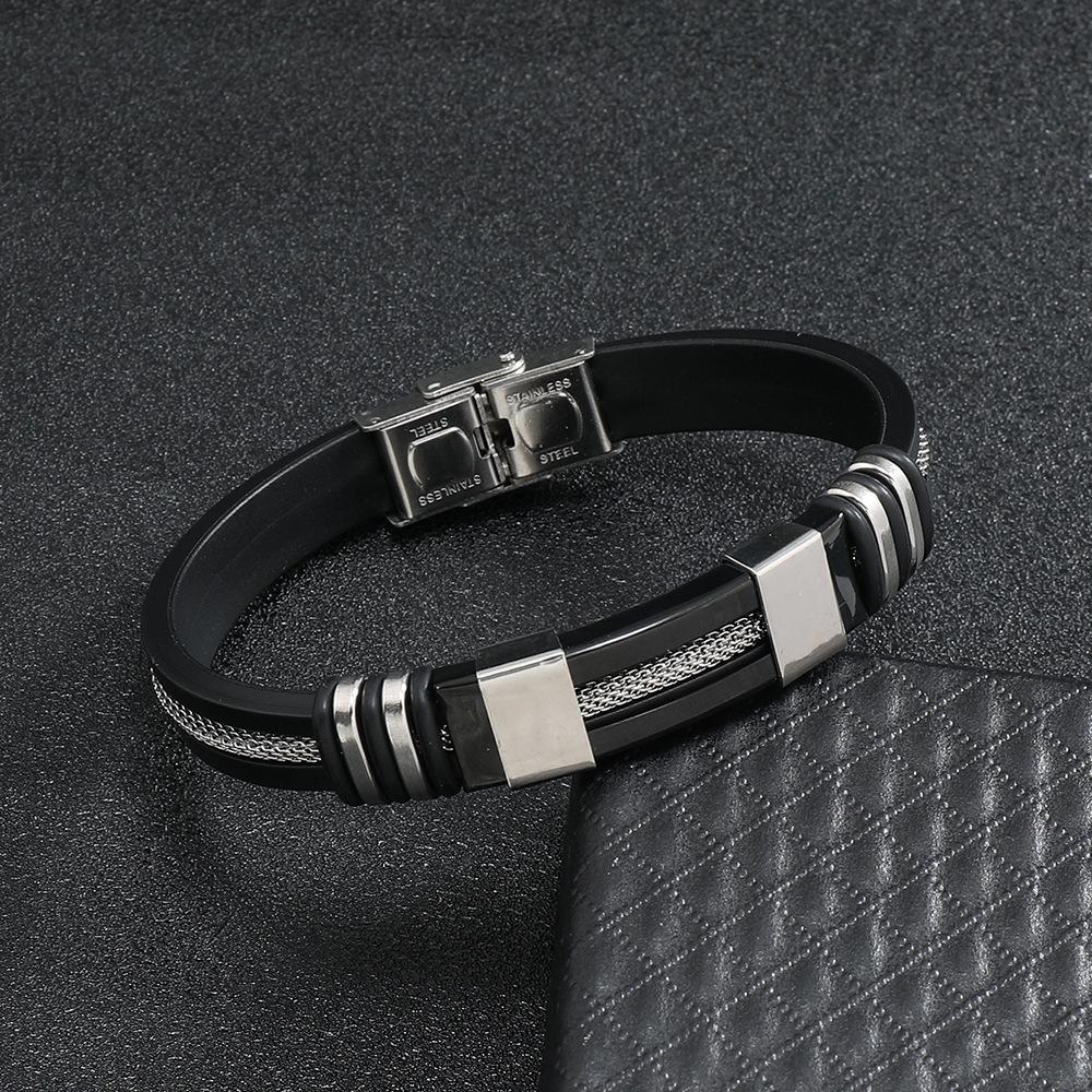 New Noter Men Bracelet Stainless Steel 3 Colors Handmade Leather Braslet Hiphop Rock Punk Hand Accessories Gift For Him Pulseria