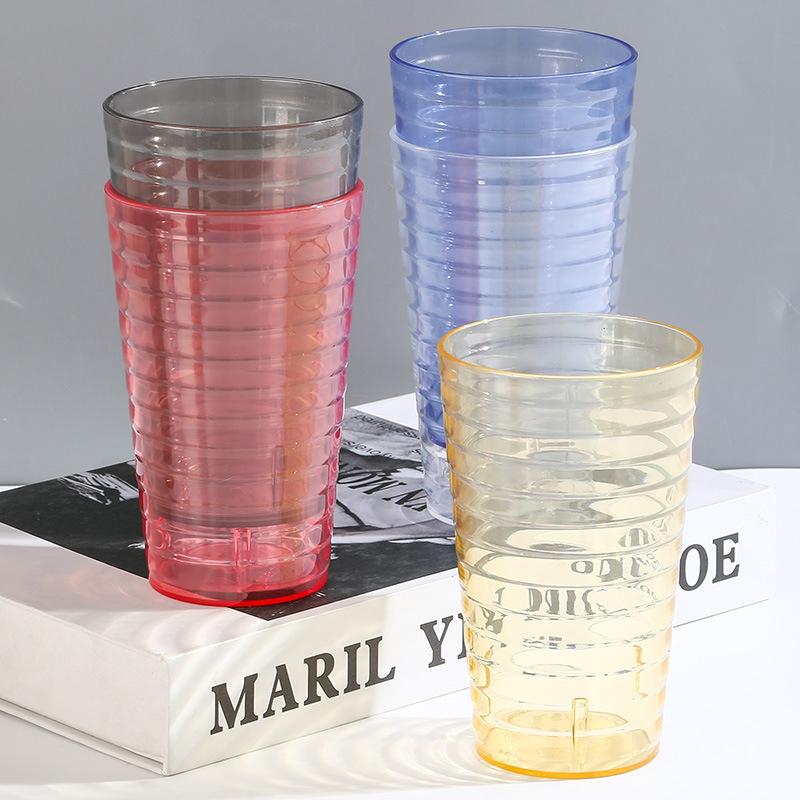 Průhledný vysoce hodnotný pohár na vodu, barový plastový PS pohár na pivo, průhledný pohár na zahraniční víno, domácí kelímek na ústní vodu