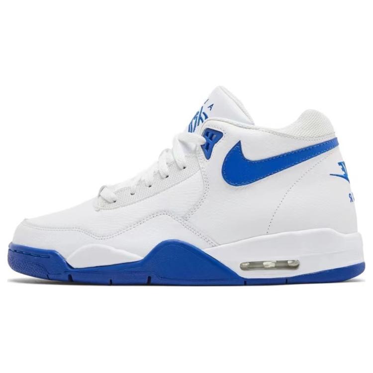 Nike Flight Legacy Mid Top Vintage Basketball Shoes Men's White Blue BQ4212-103(Team40-S-BOX)