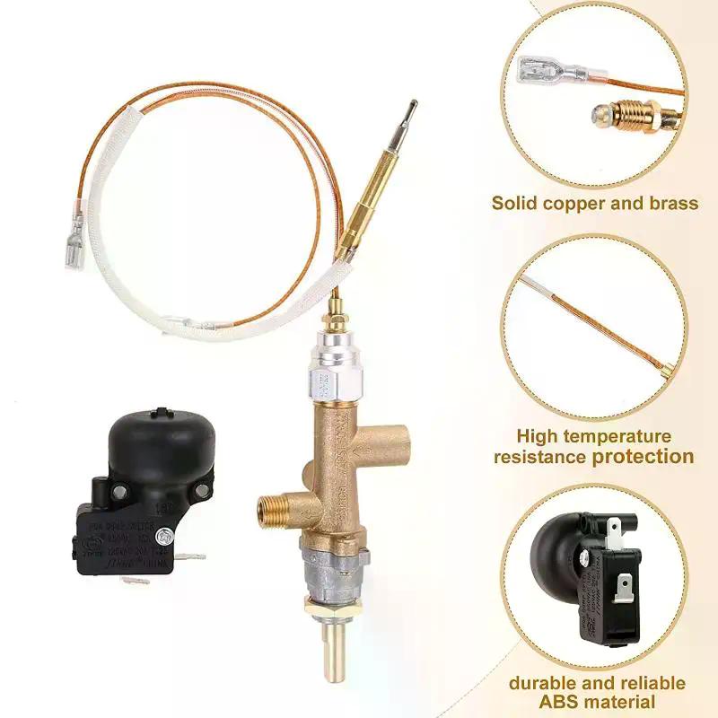 Propane Gas Patio Heater Room Space Heater & Outdoor Patio Heater Replacement Main Control Brass Safety Valve With Port
