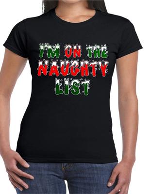 I'm On the Naughty List Merry Christmas Tee T'shirt