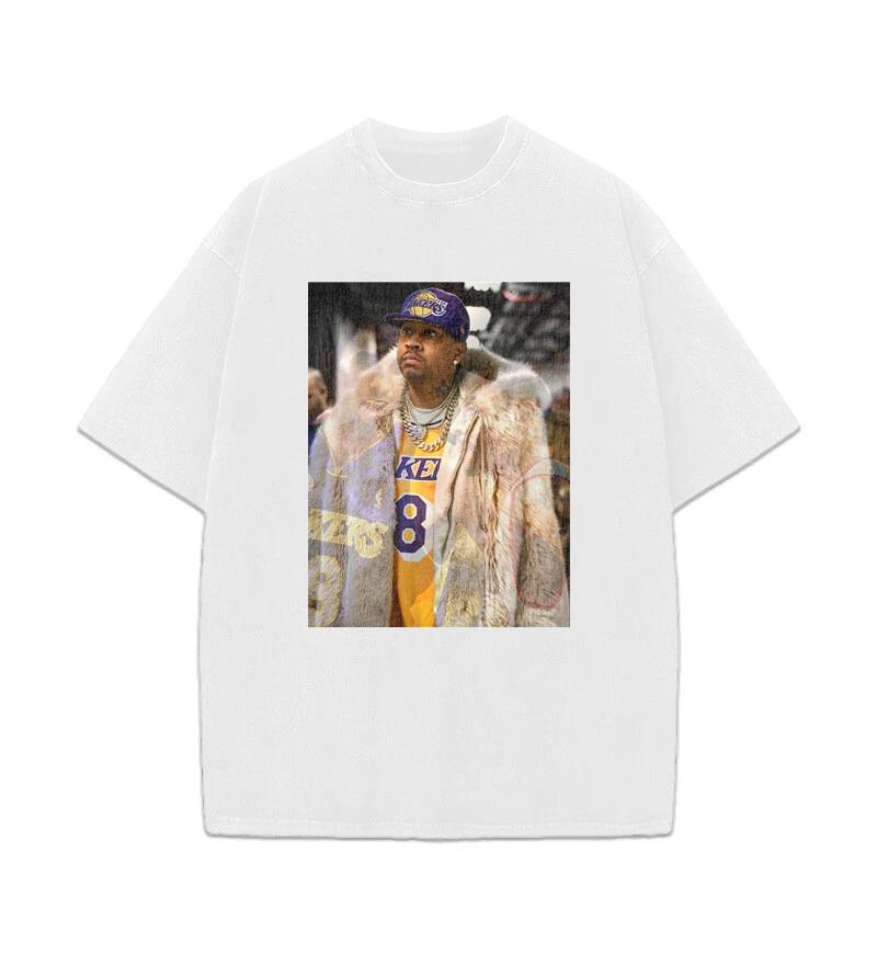 Allen Iverson x Kobe Bryant Tribute 90 s Basketball Vintage Style Men T-Shirt 2XL