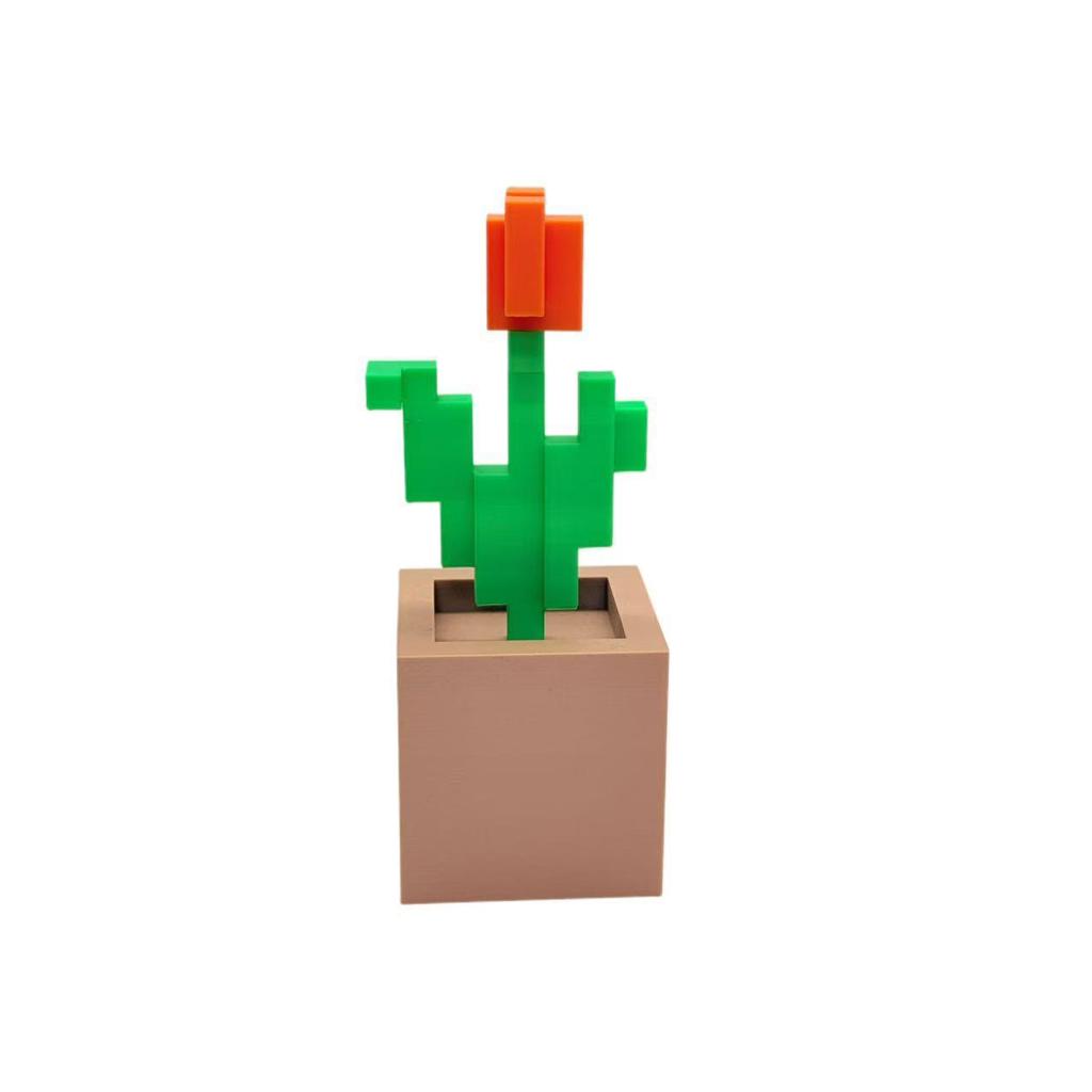 Minecraft Rose Tulip Desktop Ornament – Holiday Gift Idea