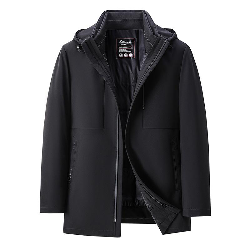 Middle-aged Thickened Warm Dad Winter Hooded Down Jacket Cold Jacket