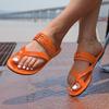 2025 New Large Size Flat Slippers Women's Fashion Versatile Wear Solid Color Casual Slippers