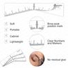 Guapa Augenbrauenlineal Schablonen Einfache Kartierung Formgebende Aufkleber Schablone Microblading Messwerkzeug Augenbrauenform Design Positionierungsaufkleber für Permanent