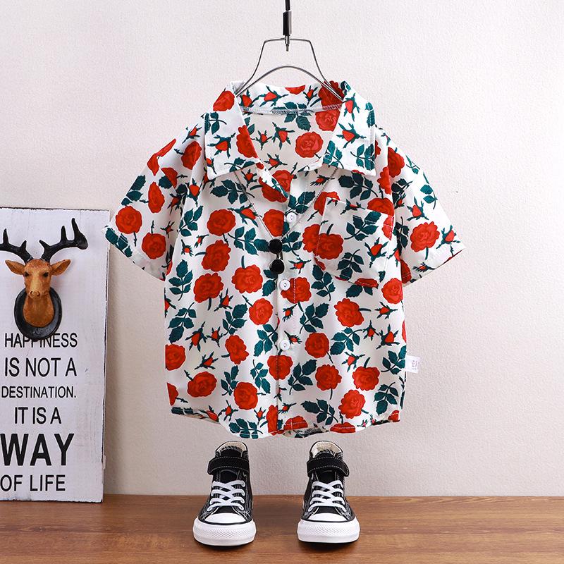 Children's Short Sleeve Summer Shirt – Hong Kong Style Casual Boys' Top