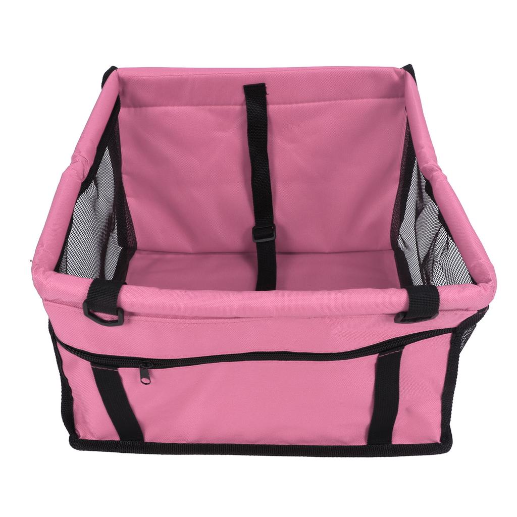 Pet Car Seat Waterproof Breathable Prevent Slip Adjustable Straps Dog Car Basket with Safety Leash