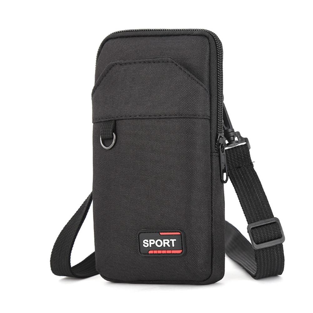 

Phone Pouch Sport Bag Shoulder Bag Wallet Case Mobile Phone Bags Fanny Pack Belt Bag Wasit Bag black-Single