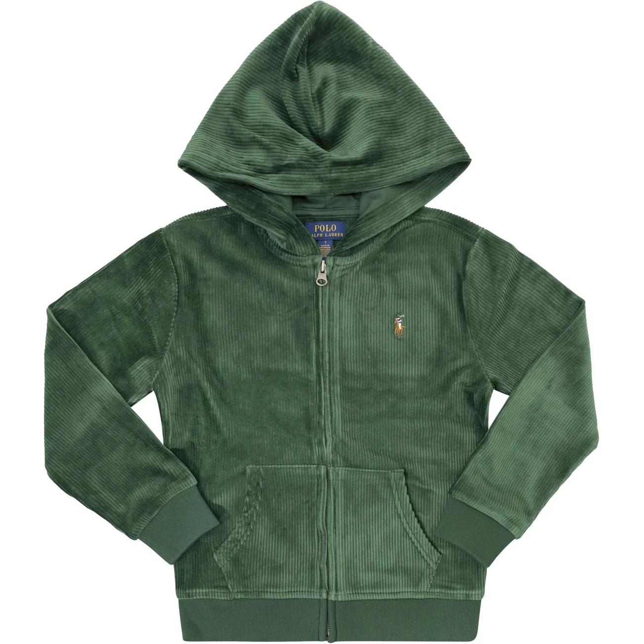

Polo Ralph Lauren Hoodie Kids однотонная вышитая молния с длинным рукавом детская толстовка с капюшоном зеленый 323952461-002 XL