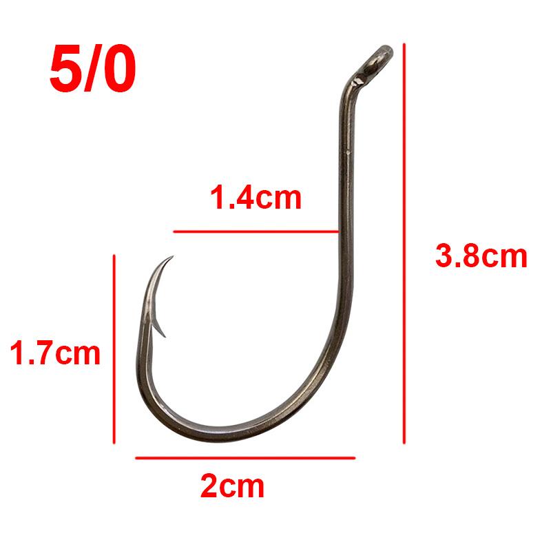 200pcs 8299 High Carbon Steel Fishing Hooks Black Offset Octopus Beak Bait Fishhook Size 1 2 6 8 2/0 3/0 4/0 5/0 6/0 7/0 8/0 9/0