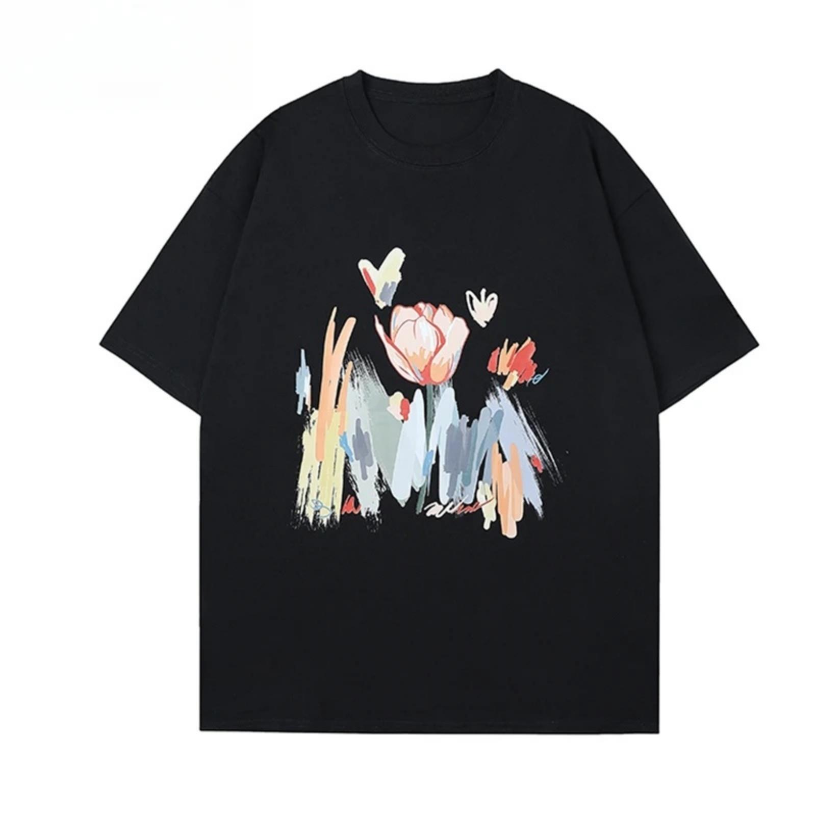 

2025 summer fashion day round neck short sleeve T-shirt Men 2025 summer new couple unisex cotton 1 XXXXXL різнокольоровий