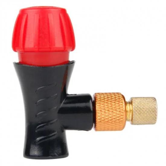 Fahrrad 16g CO2 Kartuschen Adapter Pumpe Radfahren MTB Rennrad Mini Tragbar Luftpumpe Reifen Doppelkopf Schrader & Presta Ventil
