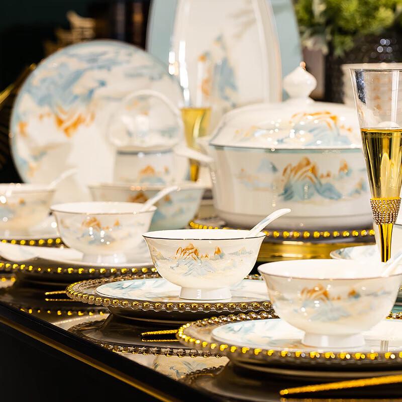 Jingdezhen Imperial Scenery 8-inch Deep Ceramic Plate