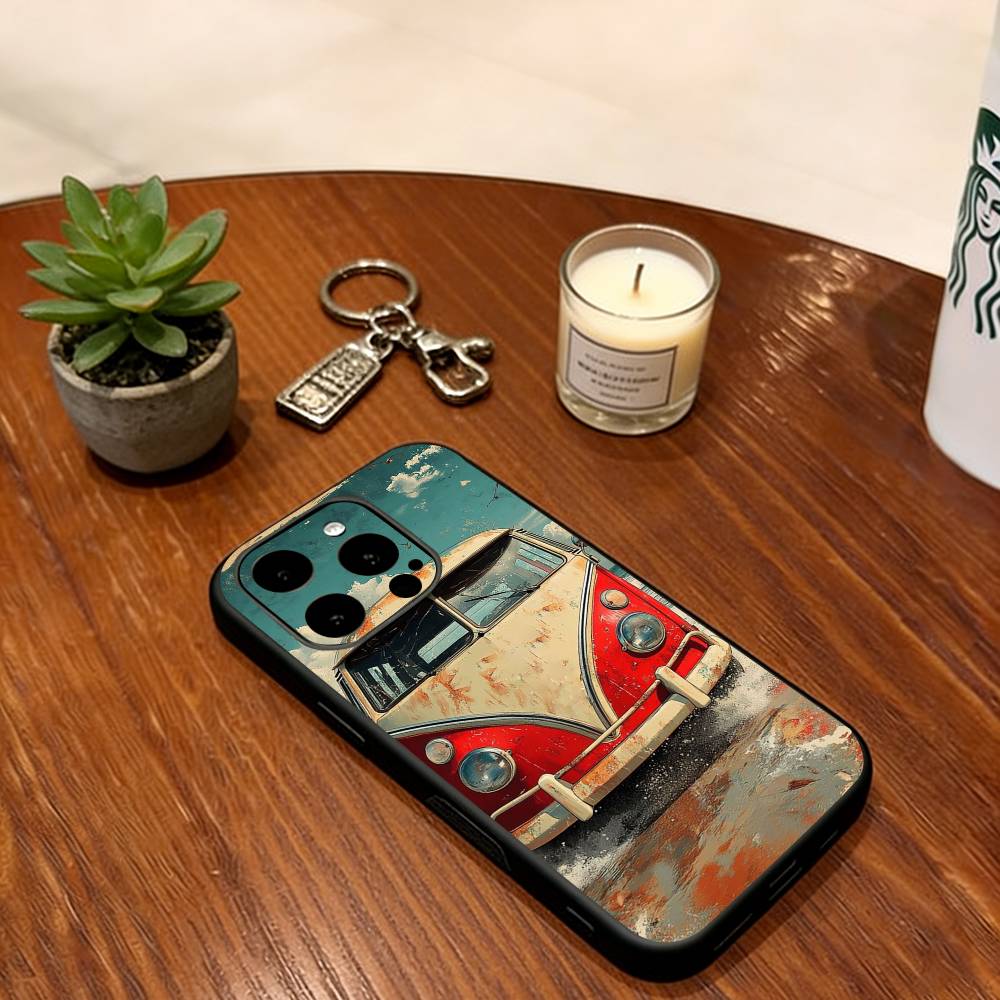 

Travel Landscape Bus Phone Case Silicone Soft For IPhone 17 16 15 14 13 12 11 X XR Plus Pro Max Plus iPhone16Se4