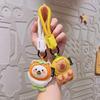 Animal Cartoon Key Holder Doll PU Leather Key Rings Fashion Kapybara Keychain  Bag Charm