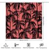 Summer Bath Shower Curtain Polyester Printed Black Palm Tree Pink White Bathtub Decorative Home Waterproof Fabric Custom Size