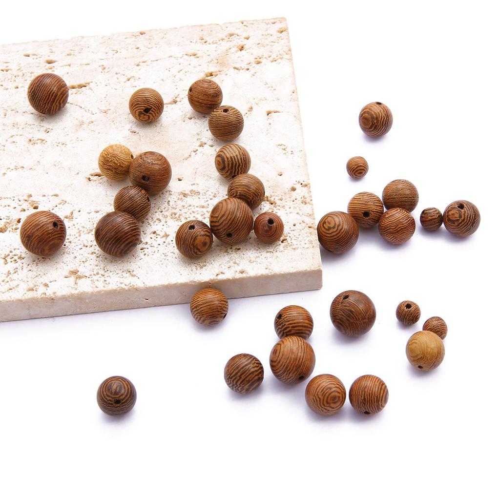 20-100Pcs Stripe Round Loose Beads For DIY Accessories Bracelet Necklace Jewelry Making