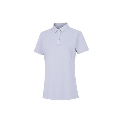 Solid Color Sweat-Absorbing Quick-Drying Breathable Sports Polo Shirt Women Tops Sky-Blue APLU200-4