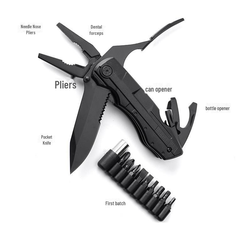

Складные портативные многофункциональные походные плоскогубцы и нож Multi-function Pliers Type A чёрный