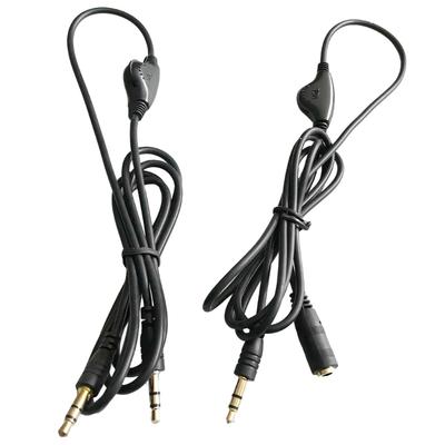 Multifunctional 3.5mm Male To Female Stereo Sound Cable with Adjustable Volumes Plastic Texture Suitable for Clear Sound