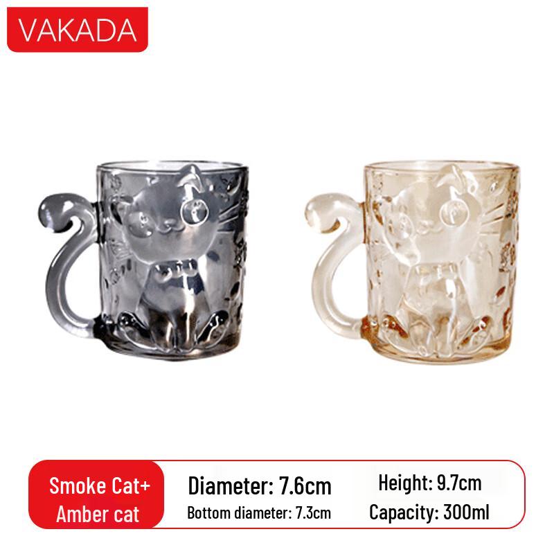 VAKADA Cartoon Handle Glass Mug