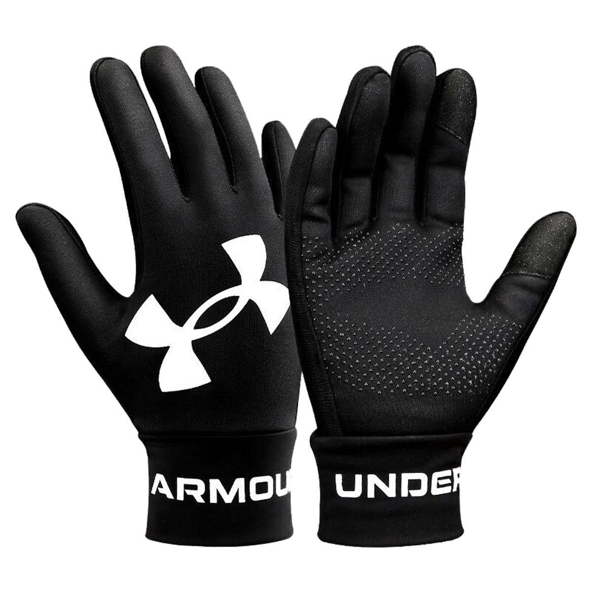 Under Armour Polyester Sports Gloves Unisex Black Gray 226104010001 L