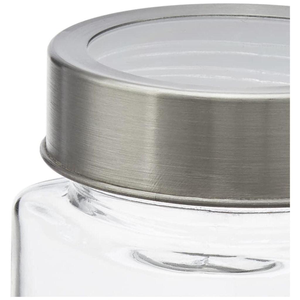 Mångsidiga Glasburkar med Genomskinliga Lock, Set om 2, Fyrkantiga (310 ml vardera),