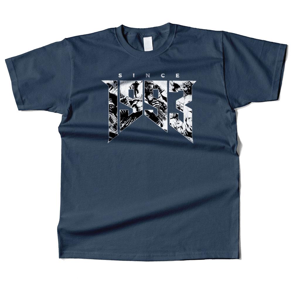 Mens Cotton Doomed Since 1993 Graphic High Quality T Shirt Street Casual Style Tee for Men and Women