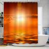 Red And Black Striped Waterproof Shower Curtain Set For Bathroom Decor Modern Style Washable Fabric Suitable For Hotel Homes Bla
