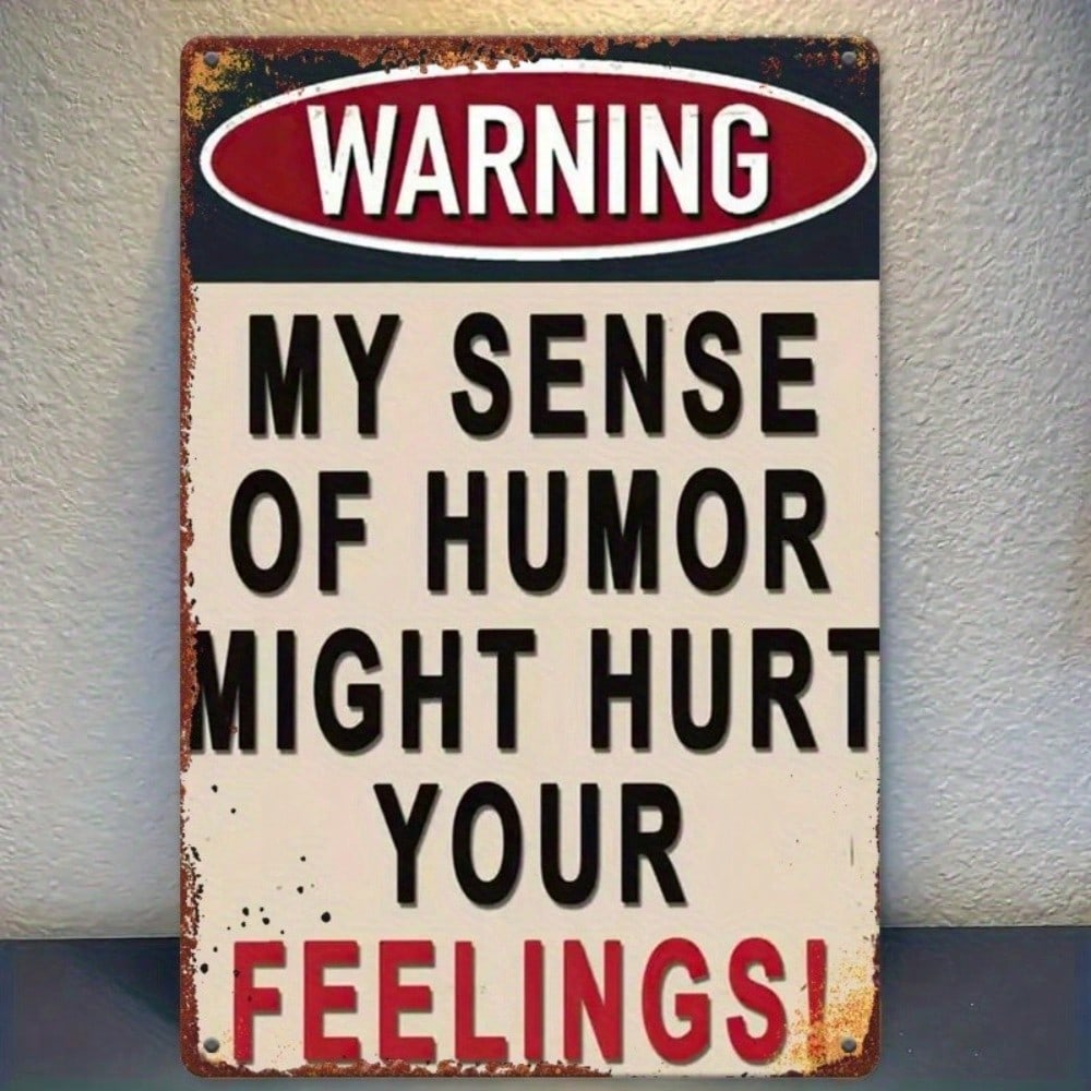 Vintage Humor Tin Sign Metal Wall Decor for Bar Cafe Home 8x12 Inch