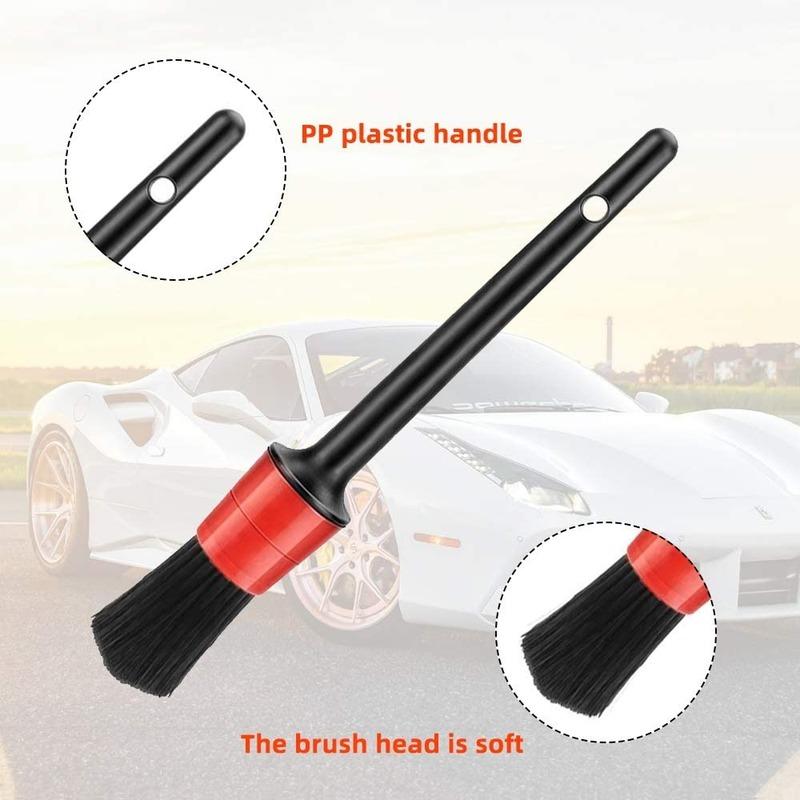 5Pcs Detailing Brush Set Car Brushes Car Detailing Brush For Car Cleaning Detailing Brush Dashboard Air Outlet Wheel Brush