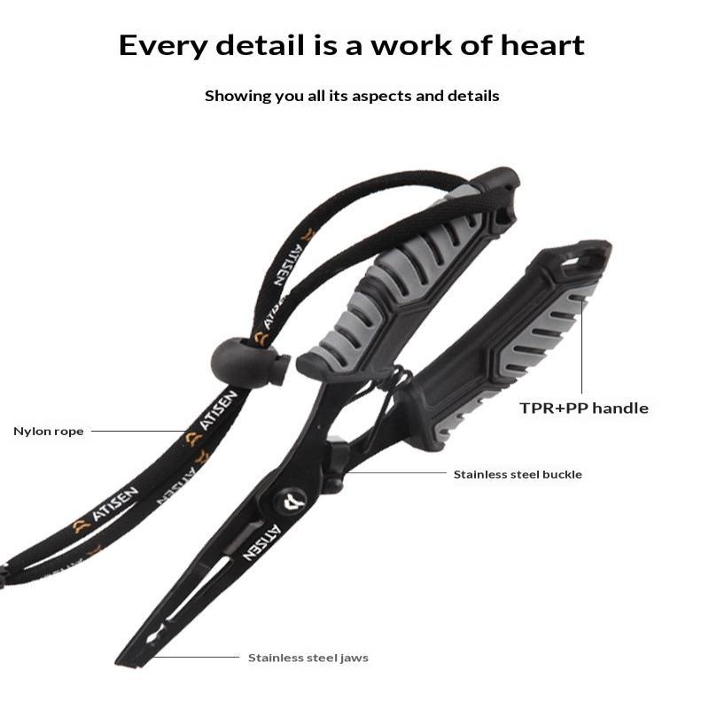 Stainless Steel Fishing Gripper Non-Slip Grip Professional Fish Lip Grabber for Beginner Anglers