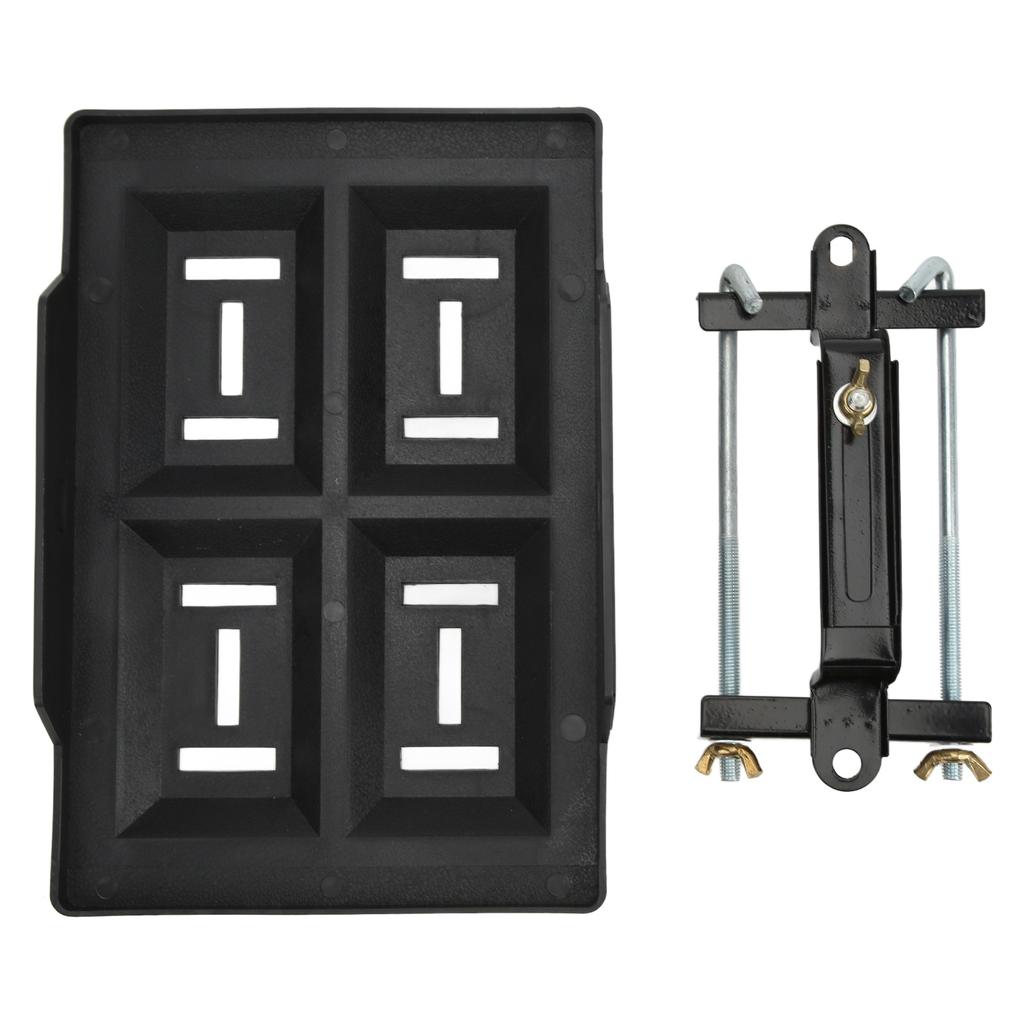 Car Battery Hold Down Tray Bracket Set Recessed Slots Sturdy Construction for 27 30 31 Series Batteries
