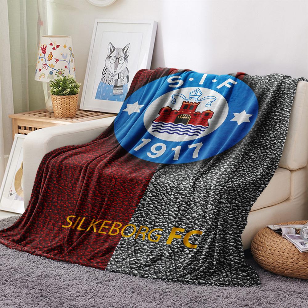Silkeborg Sports Association  Print Flannel Blanket, High quality Comfortable for All Seasons, Home Decor, Warmth and Comfort